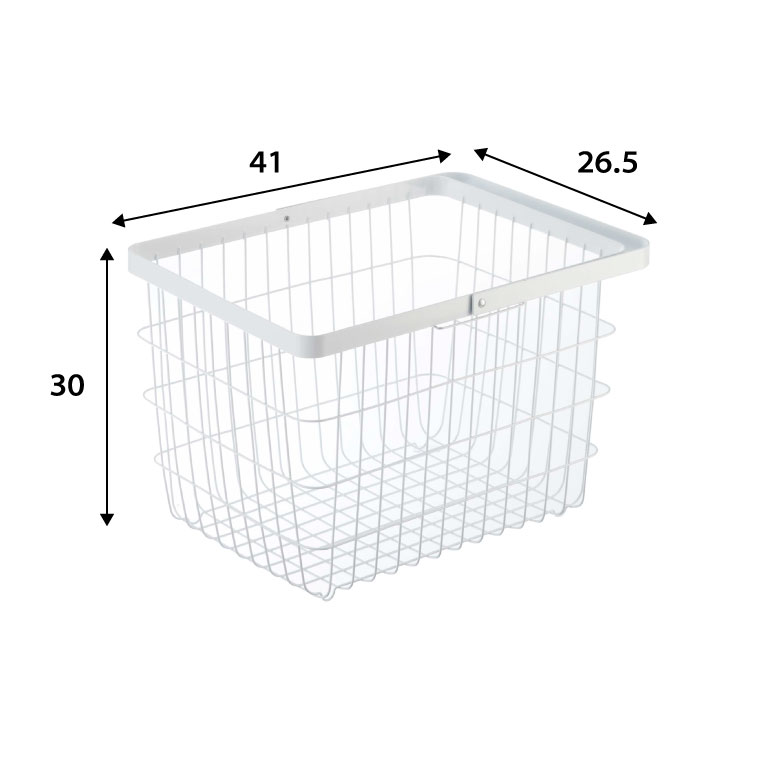 ランドリーワイヤーバスケット Ｍ タワー 山崎実業 tower ホワイト/ブラック 3160 3161 タワーシリーズ