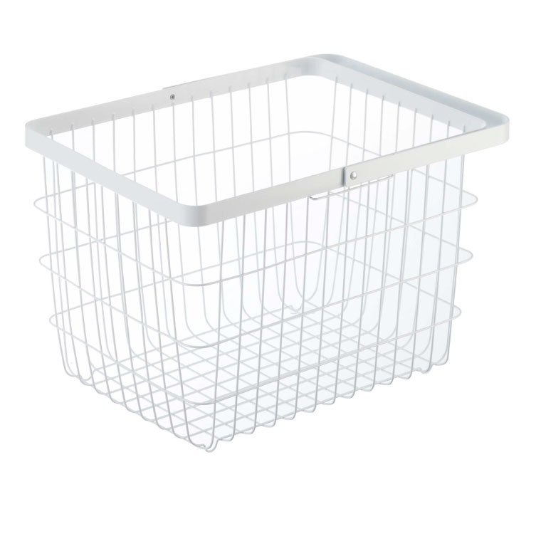 ランドリーワイヤーバスケット Ｌ タワー 山崎実業 tower ホワイト/ブラック 3162 3163 タワーシリーズ