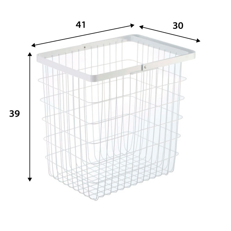 ランドリーワイヤーバスケット Ｌ タワー 山崎実業 tower ホワイト/ブラック 3162 3163 タワーシリーズ