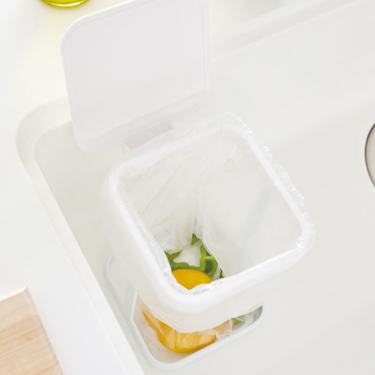 蓋付きポリ袋エコホルダー タワー 山崎実業 tower ゴミ箱 ホワイト/ブラック 3330 3331 タワーシリーズ