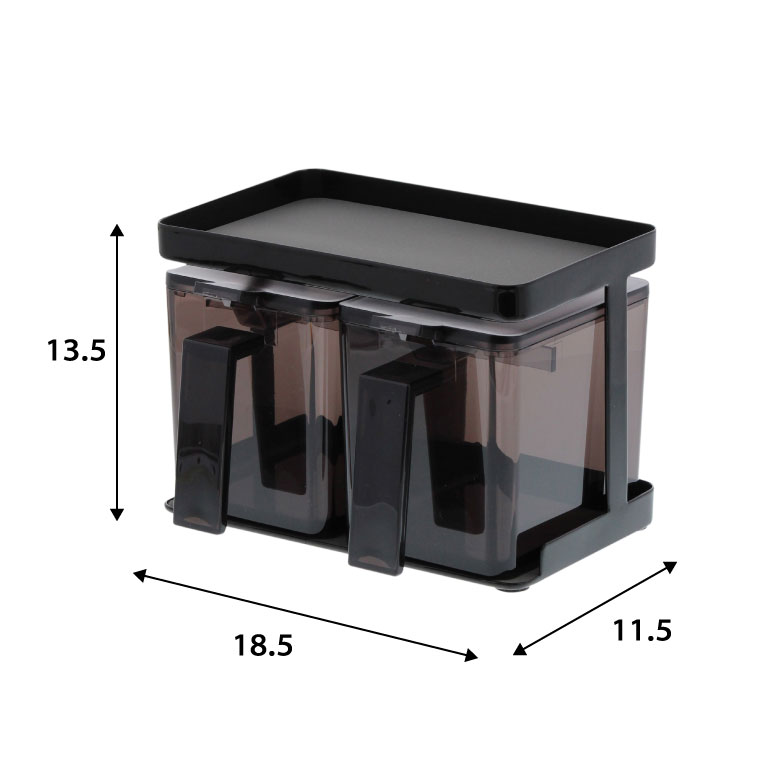 調味料ストッカー＆ラック ２個セット タワー 山崎実業 tower ホワイト/ブラック 3341 3342 タワーシリーズ