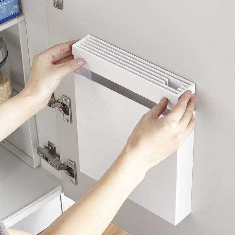 包丁＆キッチンばさみ差し タワー 山崎実業 tower ホワイト 3848 タワーシリーズ