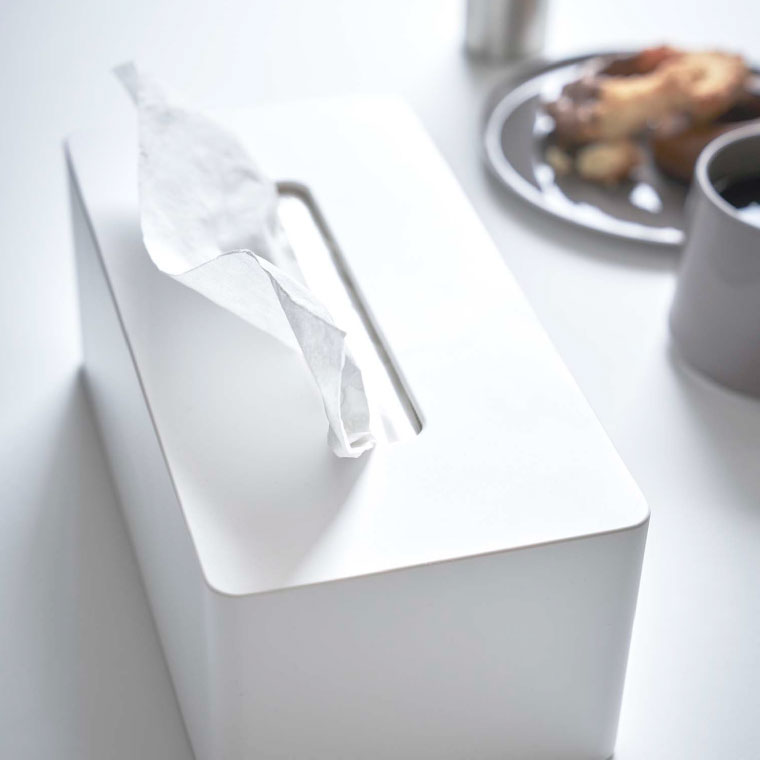 厚型対応ティッシュケース タワー 山崎実業 tower ティッシュケース 厚型対応 ホワイト/ブラック 3901 3902 タワーシリーズ