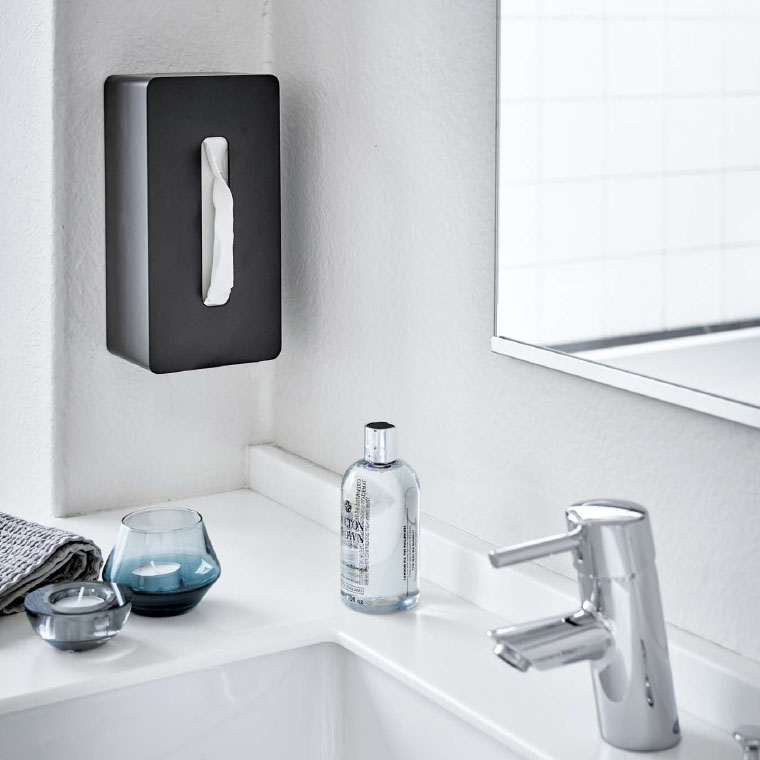 厚型対応ティッシュケース タワー 山崎実業 tower ティッシュケース 厚型対応 ホワイト/ブラック 3901 3902 タワーシリーズ