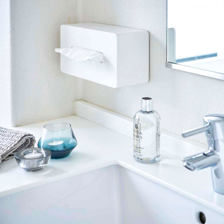 厚型対応ティッシュケース タワー 山崎実業 tower ティッシュケース 厚型対応 ホワイト/ブラック 3901 3902 タワーシリーズ