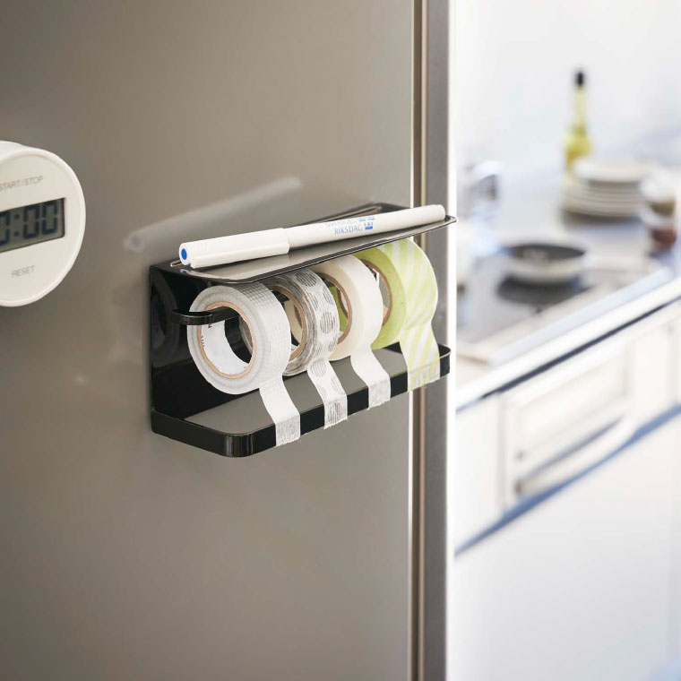 マグネットマスキングテープホルダー タワー 山崎実業 tower ホワイト/ブラック 3903 3904 タワーシリーズ マグネット