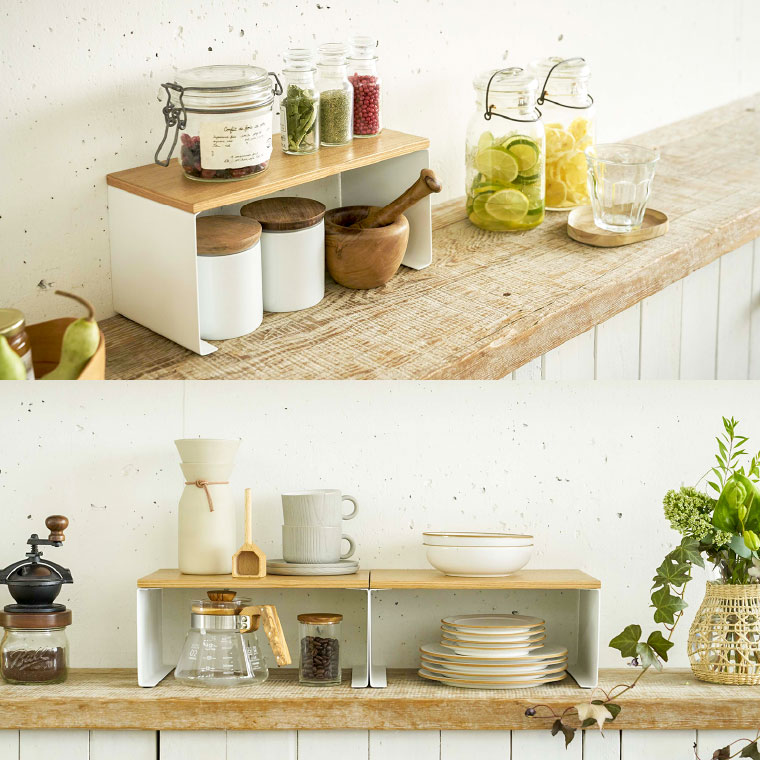 キッチン コの字ラック トスカ 山崎実業 tosca ホワイト 3922 タワーシリーズ