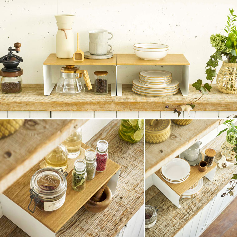 キッチン コの字ラック Ｌ トスカ 山崎実業 tosca ホワイト 3923 タワーシリーズ