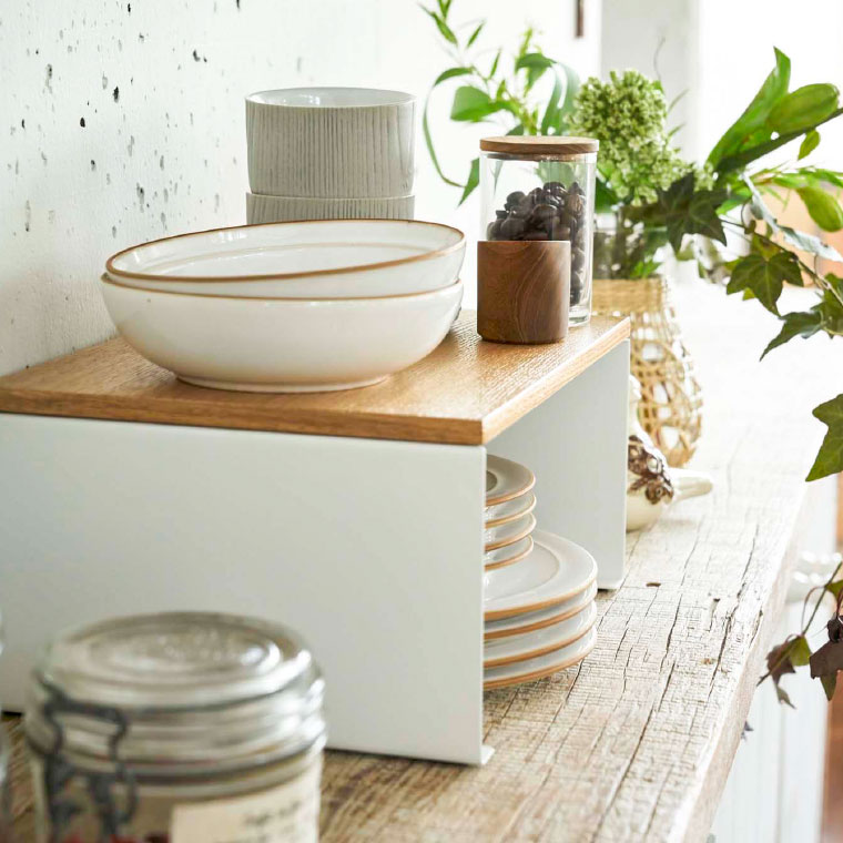 キッチン コの字ラック Ｌ トスカ 山崎実業 tosca ホワイト 3923 タワーシリーズ