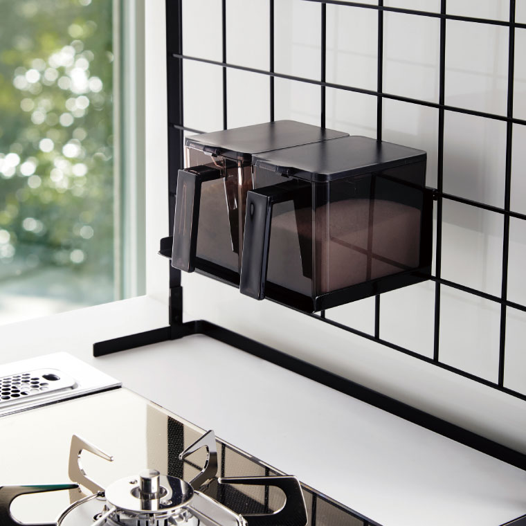 自立式メッシュパネル用 調味料ストッカーラック タワー 山崎実業 tower ホワイト/ブラック 4191 4192 タワーシリーズ