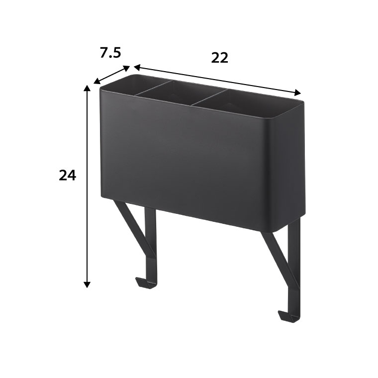 タオル掛け上ドライヤー＆ヘアーアイロンホルダー タワー 山崎実業 tower ホワイト/ブラック 4286 4287 タワーシリーズ