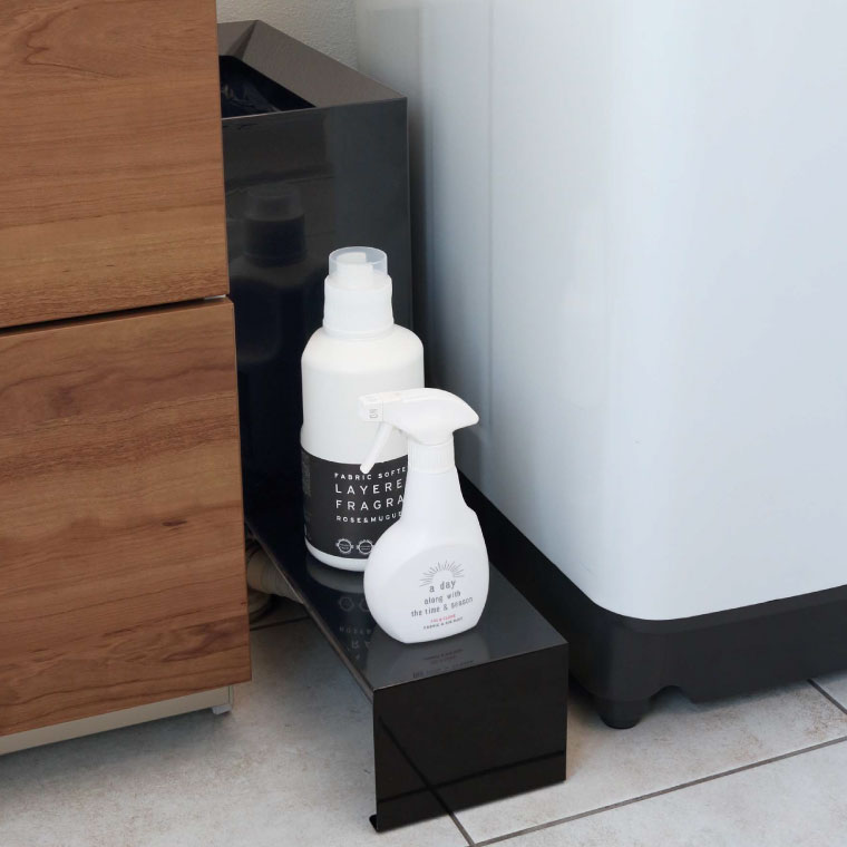 伸縮洗濯機排水口上ラック タワー 山崎実業 tower ホワイト/ブラック 4338 4339 タワーシリーズ