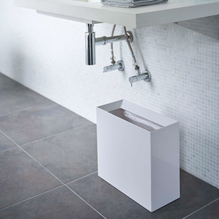 トラッシュカン ワイド タワー 山崎実業 tower ゴミ箱 ホワイト/ブラック 4494 4495 タワーシリーズ