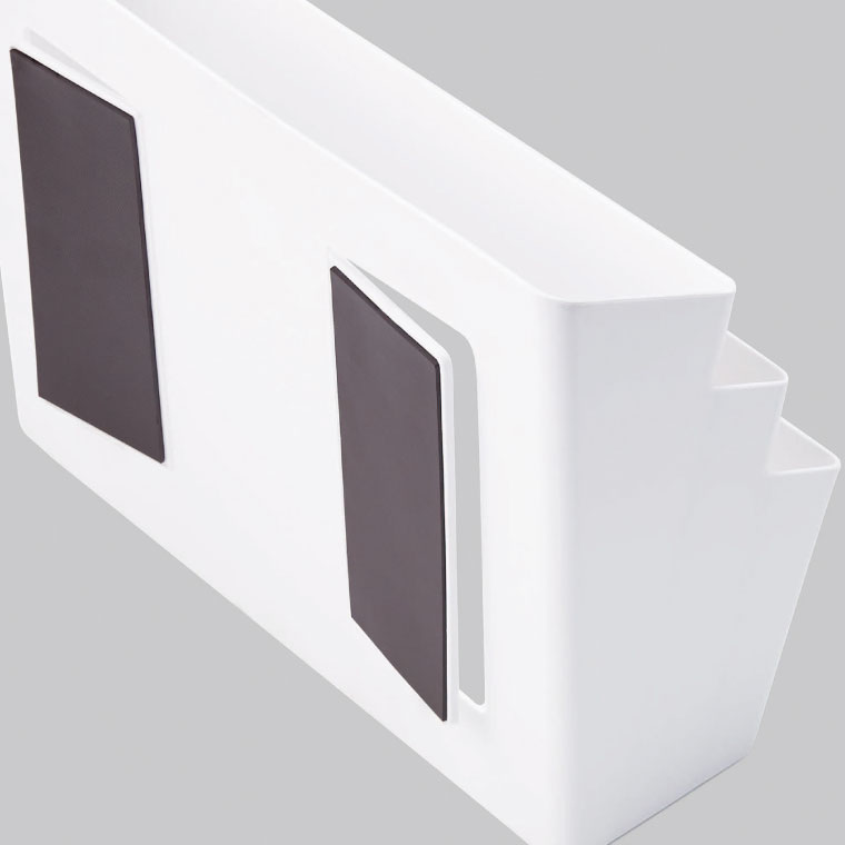 冷蔵庫横マグネット収納ポケット ３段 タワー 山崎実業 tower マグネットホワイト/ブラック 4496 4497 タワーシリーズ マグネット