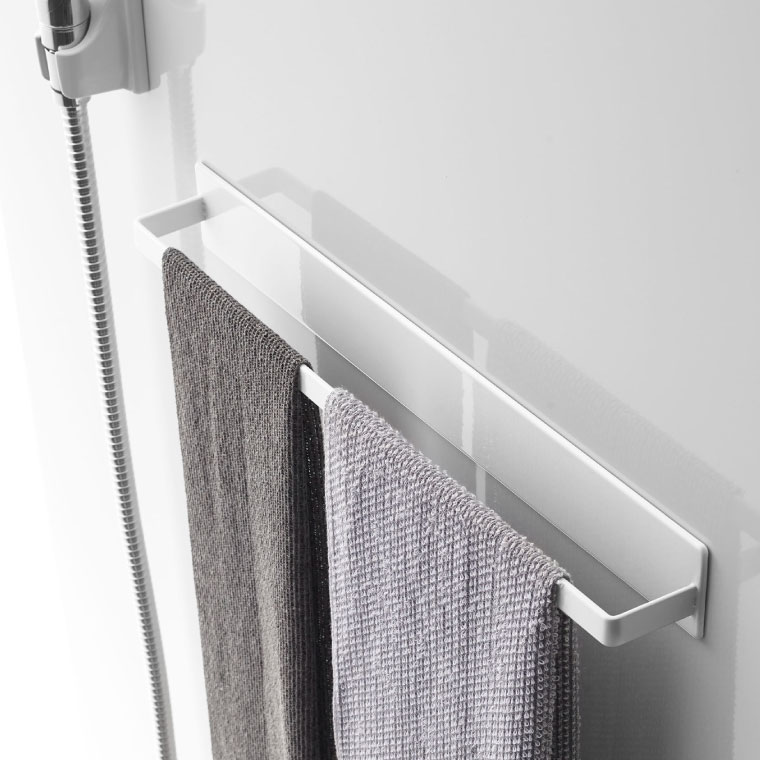 マグネットバスルームタオルハンガーワイド タワー 山崎実業 tower マグネットバスルームタオルハンガー tower タオル ワイド ホワイト/ブラック 4596 4597 タワーシリーズ マグネット