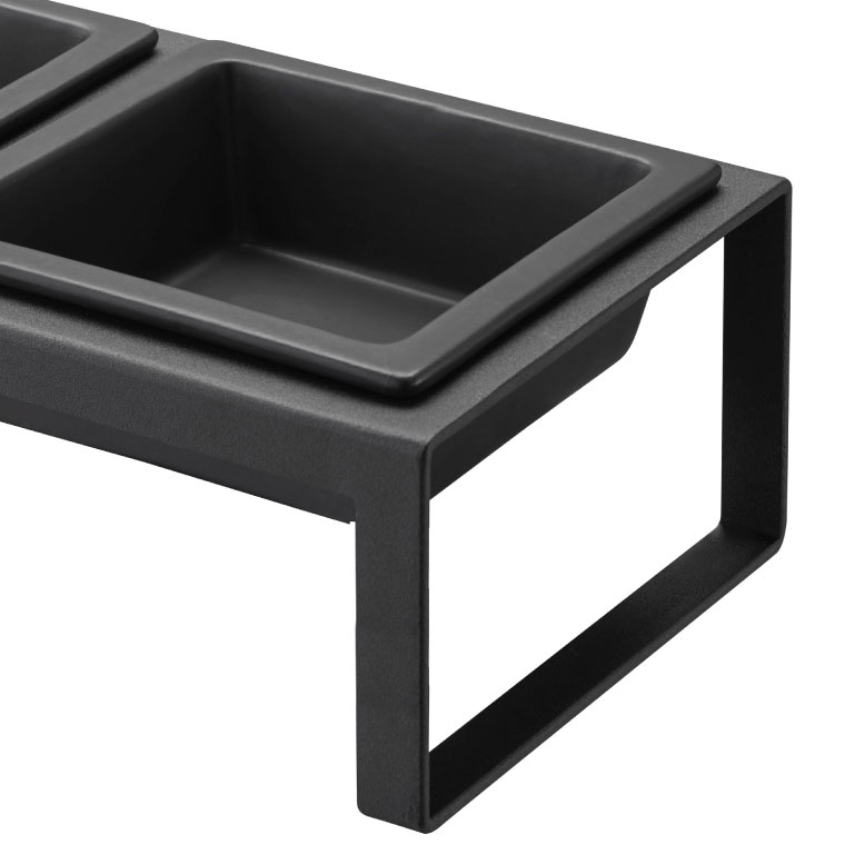 ペットフードボウルスタンドセット トール タワー 山崎実業 tower ホワイト/ブラック 4744 4745 タワーシリーズ