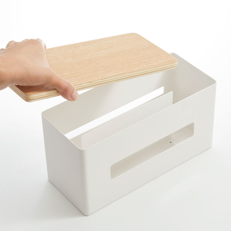 両面ティッシュケース リン 山崎実業 RIN ブラウン/ナチュラル 4765 4766 タワーシリーズ