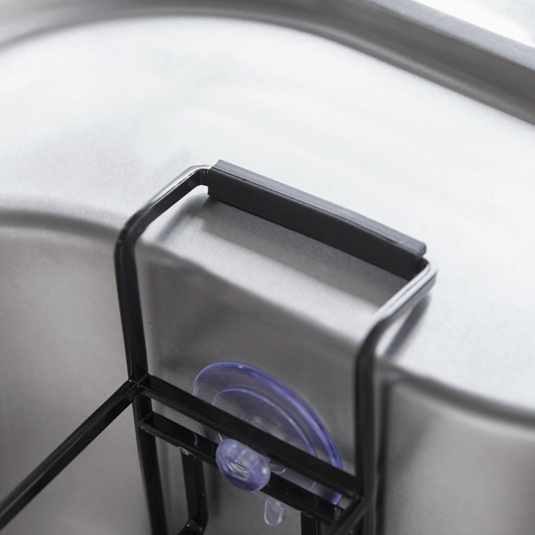 吸盤 スポンジ＆ボトルホルダー タワー 山崎実業 tower ホワイト/ブラック 4774 4775 タワーシリーズ