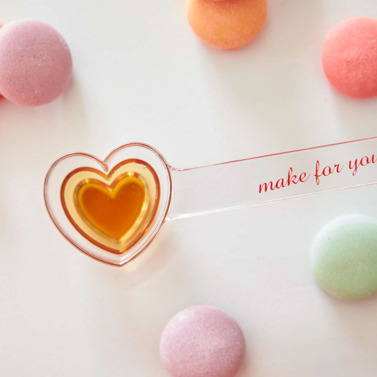 段々計量スプーン ハート クリア 山崎実業 3219 タワーシリーズ