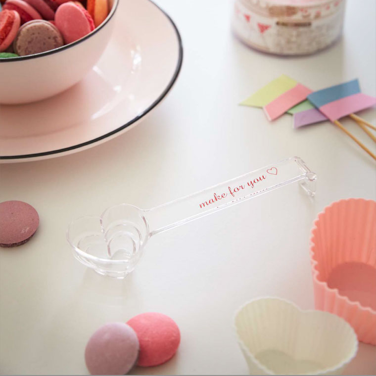 段々計量スプーン ハート クリア 山崎実業 3219 タワーシリーズ