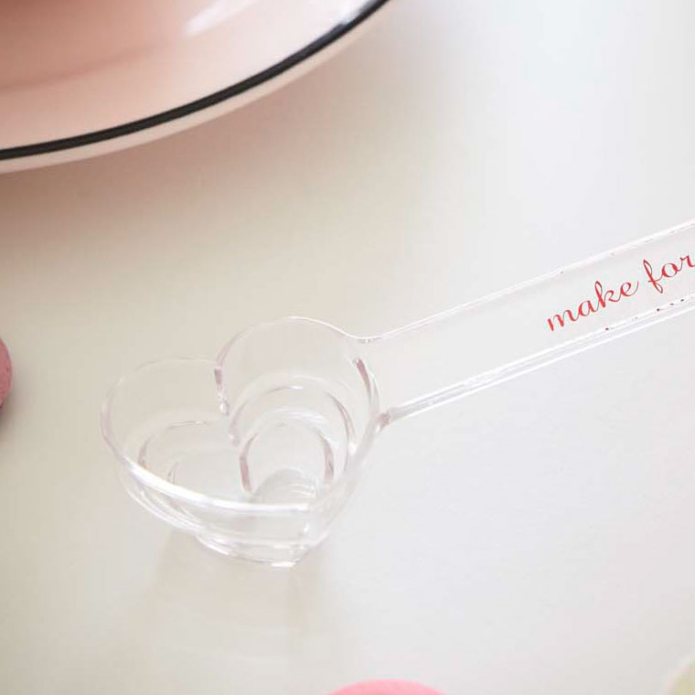 段々計量スプーン ハート クリア 山崎実業 3219 タワーシリーズ