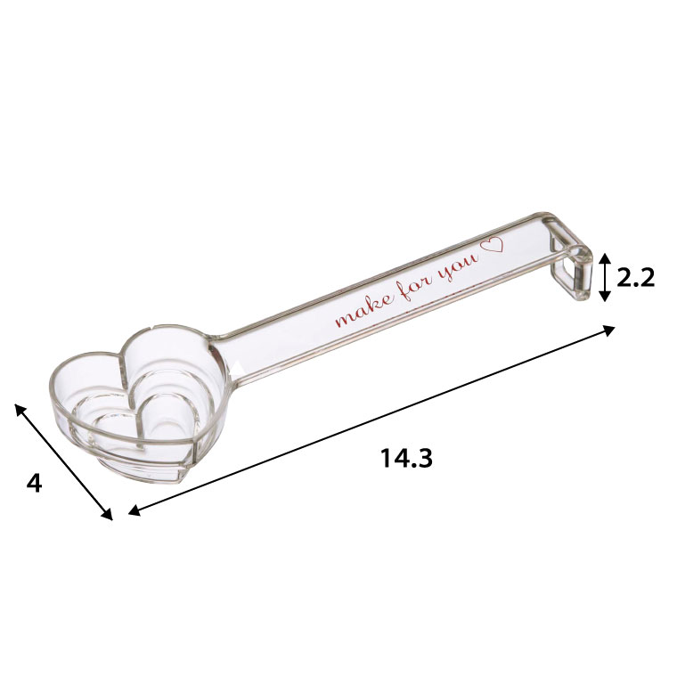 段々計量スプーン ハート クリア 山崎実業 3219 タワーシリーズ