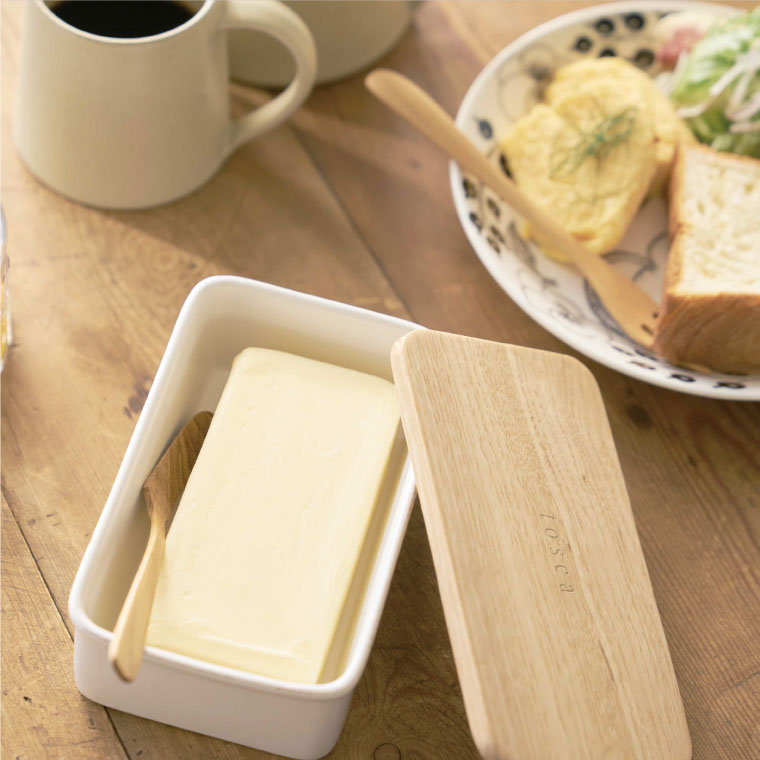 バターケース トスカ 山崎実業 tosca ホワイト 3926 タワーシリーズ