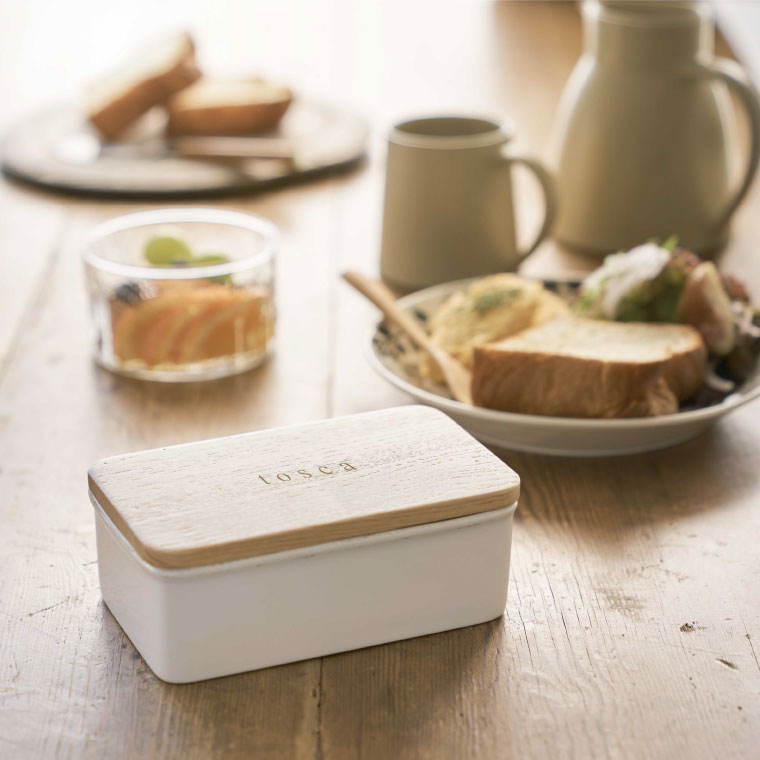 バターケース トスカ 山崎実業 tosca ホワイト 3926 タワーシリーズ