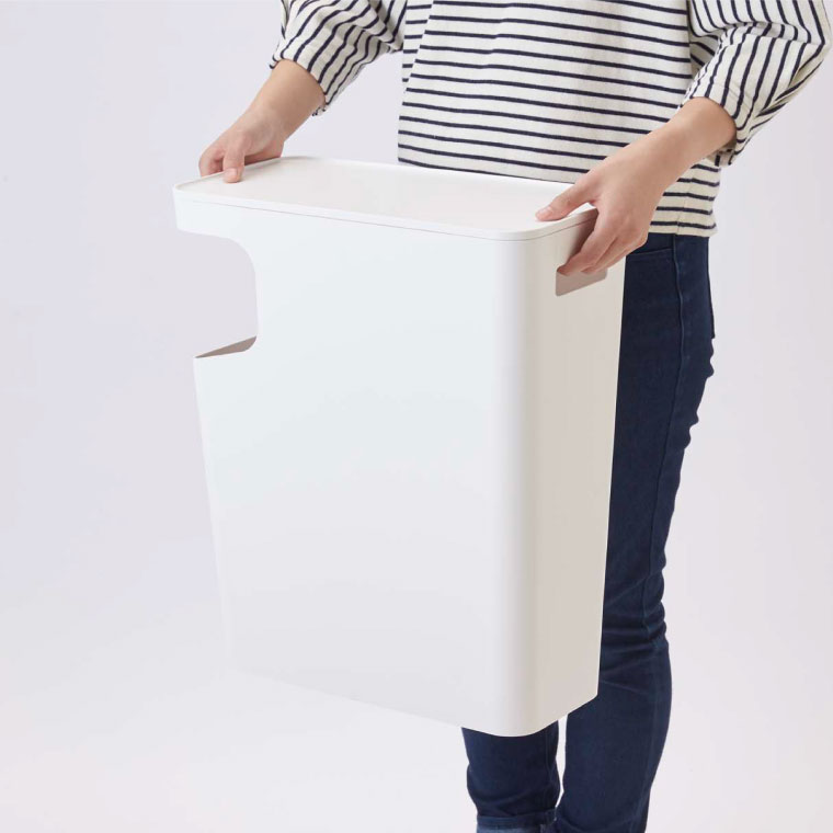 ダストボックス＆サイドテーブル タワー 山崎実業 tower ゴミ箱 ホワイト/ブラック 3988 3989 タワーシリーズ