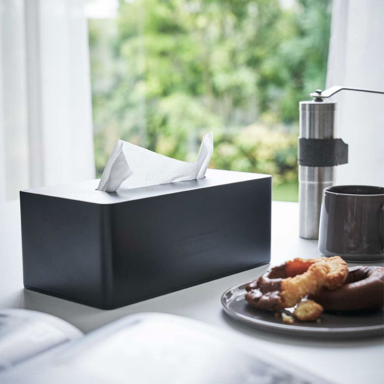 マグネットティッシュケース タワー 山崎実業 tower ティッシュケース ホワイト/ブラック 4001 4002 タワーシリーズ マグネット