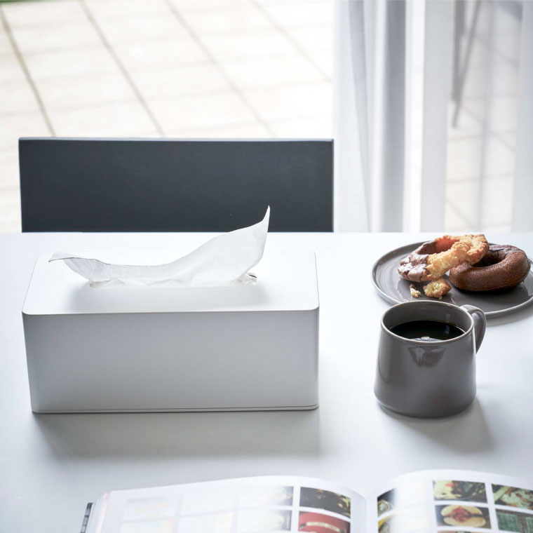 マグネットティッシュケース タワー 山崎実業 tower ティッシュケース ホワイト/ブラック 4001 4002 タワーシリーズ マグネット