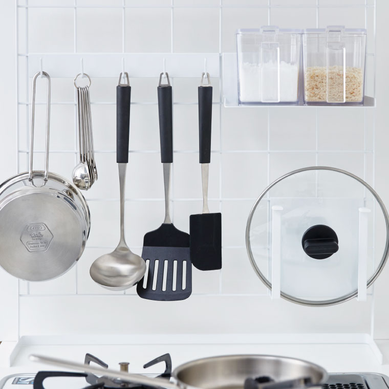 自立式メッシュパネル用 フック５連 タワー 山崎実業 tower ホワイト/ブラック 4183 4184 タワーシリーズ