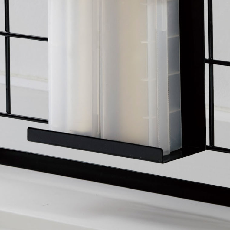 自立式メッシュパネル用 ラップホルダー タワー 山崎実業 tower ホワイト/ブラック 4185 4186 タワーシリーズ