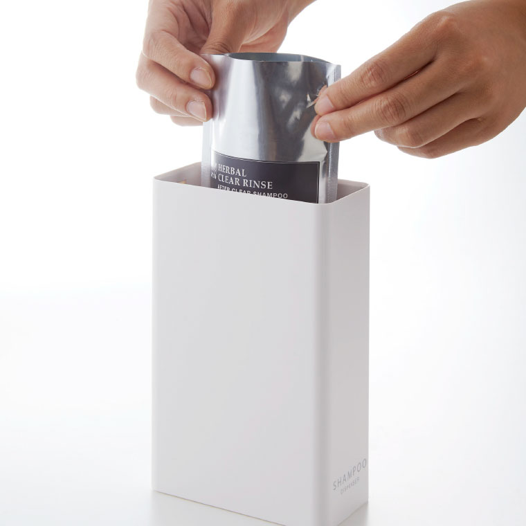 ツーウェイディスペンサー スクエア スリム シャンプー タワー 山崎実業 tower ホワイト/ブラック 4252 4253 タワーシリーズ