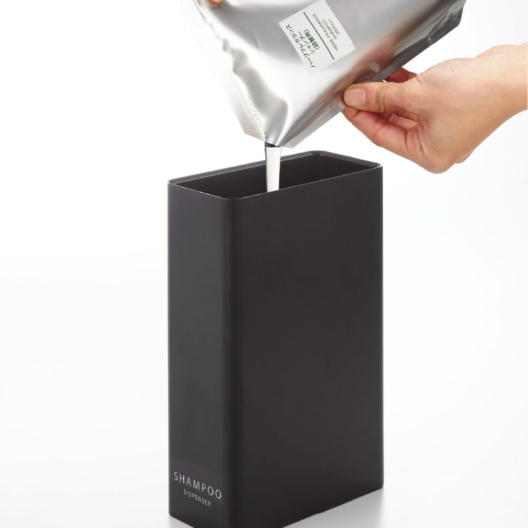 ツーウェイディスペンサー スクエア スリム シャンプー タワー 山崎実業 tower ホワイト/ブラック 4252 4253 タワーシリーズ