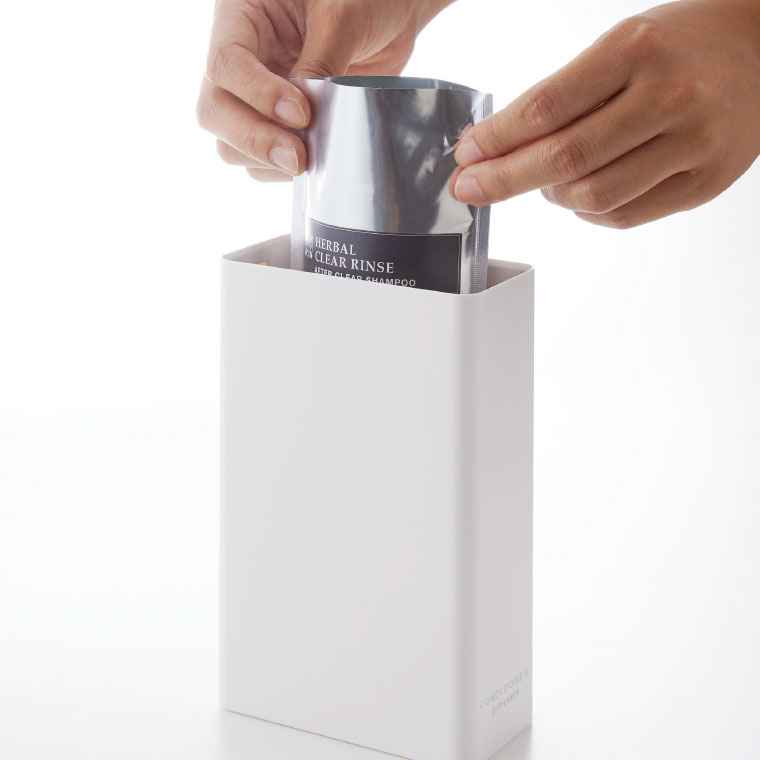 ツーウェイディスペンサー スクエア スリム コンディショナー タワー 山崎実業 tower ホワイト/ブラック 4254 4255 タワーシリーズ