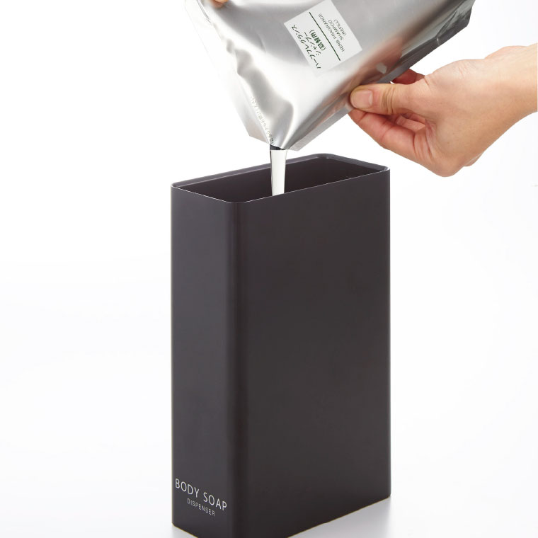 ツーウェイディスペンサー スクエア スリム ボディソープ タワー 山崎実業 tower ホワイト/ブラック 4256 4257 タワーシリーズ