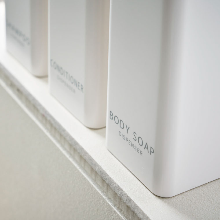 ツーウェイディスペンサー スクエア スリム ボディソープ タワー 山崎実業 tower ホワイト/ブラック 4256 4257 タワーシリーズ