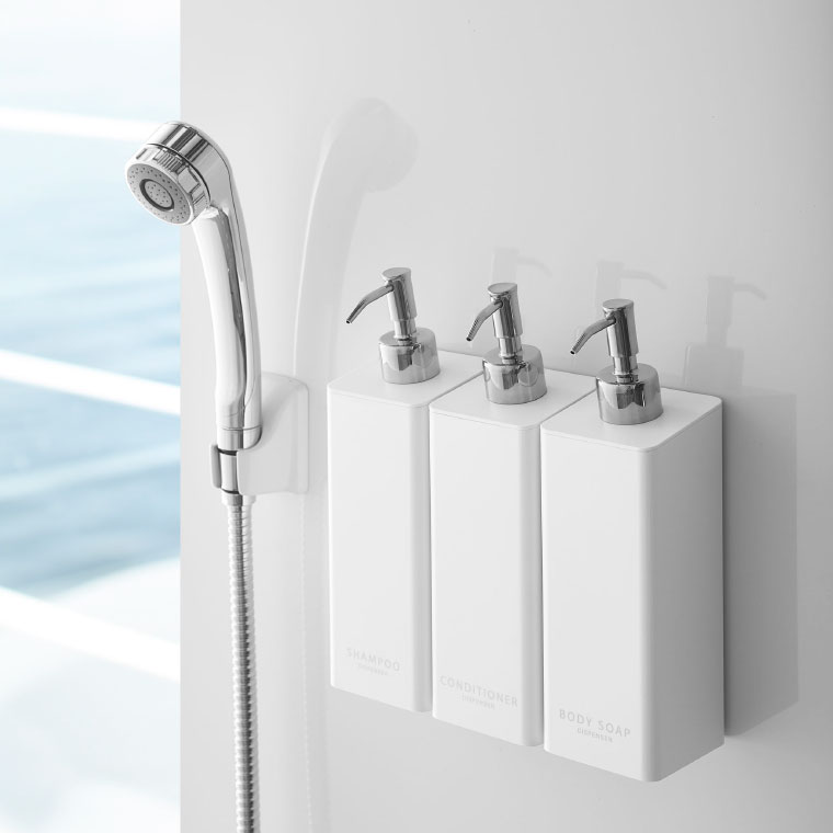 マグネットツーウェイディスペンサー シャンプー タワー 山崎実業 tower ホワイト/ブラック 4258 4259 タワーシリーズ