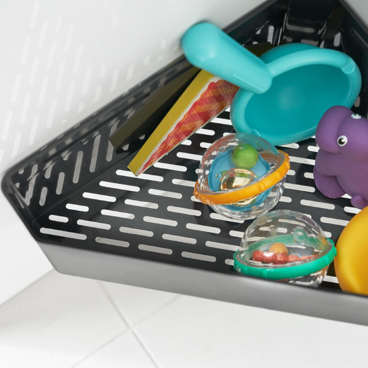 マグネットバスルームコーナーおもちゃラック タワー 山崎実業 tower ホワイト/ブラック 4264 4265 タワーシリーズ マグネット