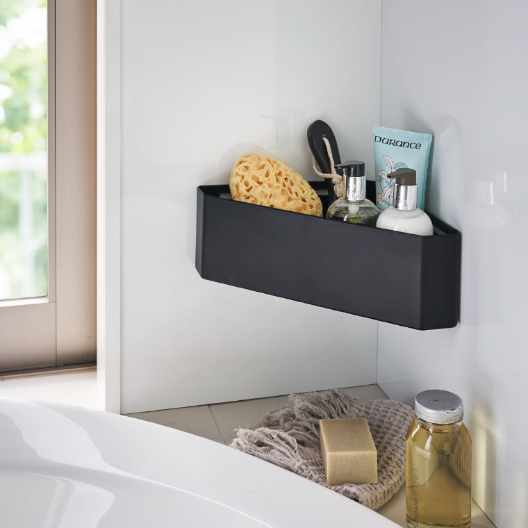 マグネットバスルームコーナーおもちゃラック タワー 山崎実業 tower ホワイト/ブラック 4264 4265 タワーシリーズ マグネット