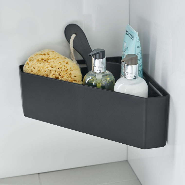 マグネットバスルームコーナーおもちゃラック タワー 山崎実業 tower ホワイト/ブラック 4264 4265 タワーシリーズ マグネット