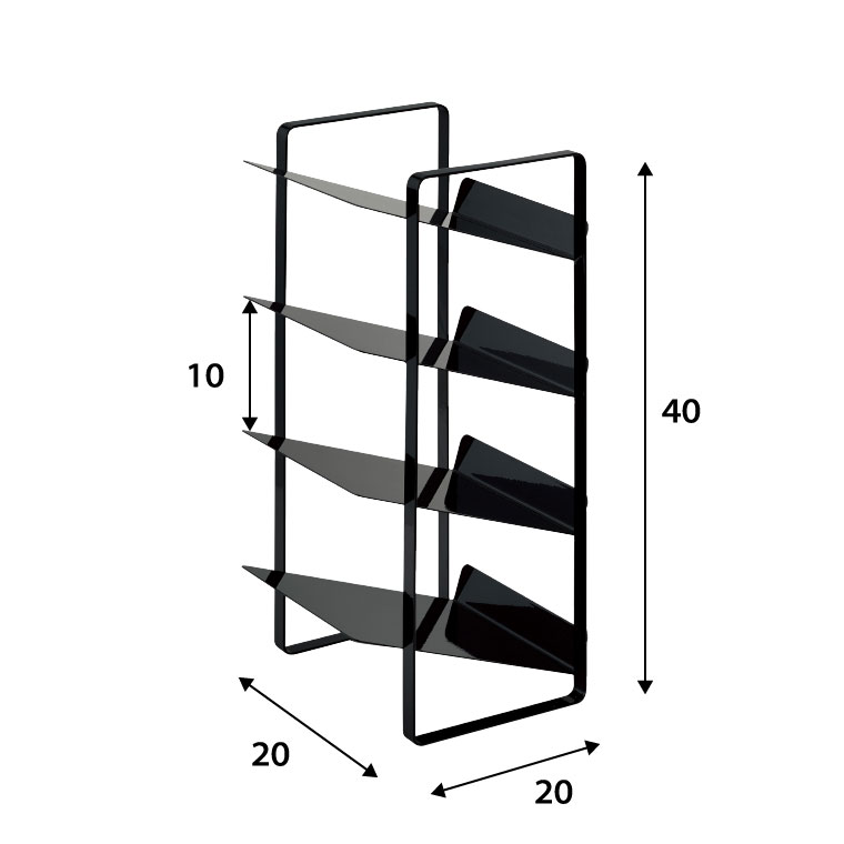 シンク下ボトルストッカー ４段 タワー 山崎実業 tower ホワイト/ブラック 4304 4305 タワーシリーズ