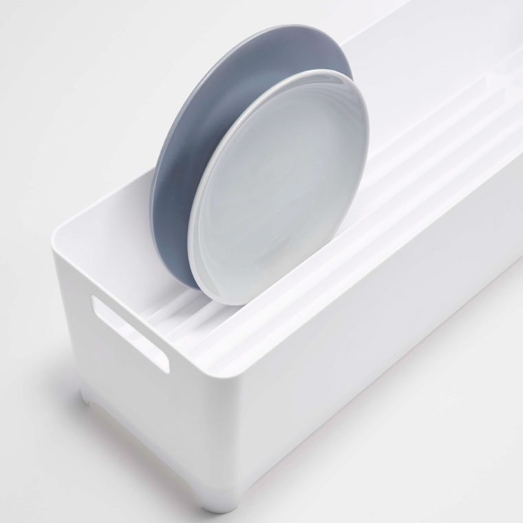 スリム水切りバスケット ロング タワー 山崎実業 tower ホワイト/ブラック 4314 4315 タワーシリーズ