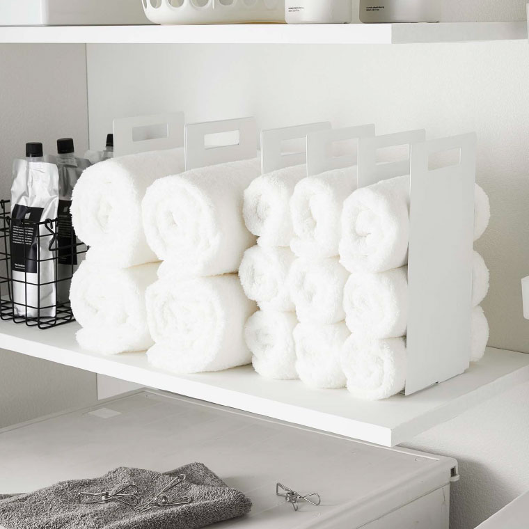 連結タオル収納ラック ２個組 タワー 山崎実業 tower タオル ホワイト/ブラック 4316 4317 タワーシリーズ