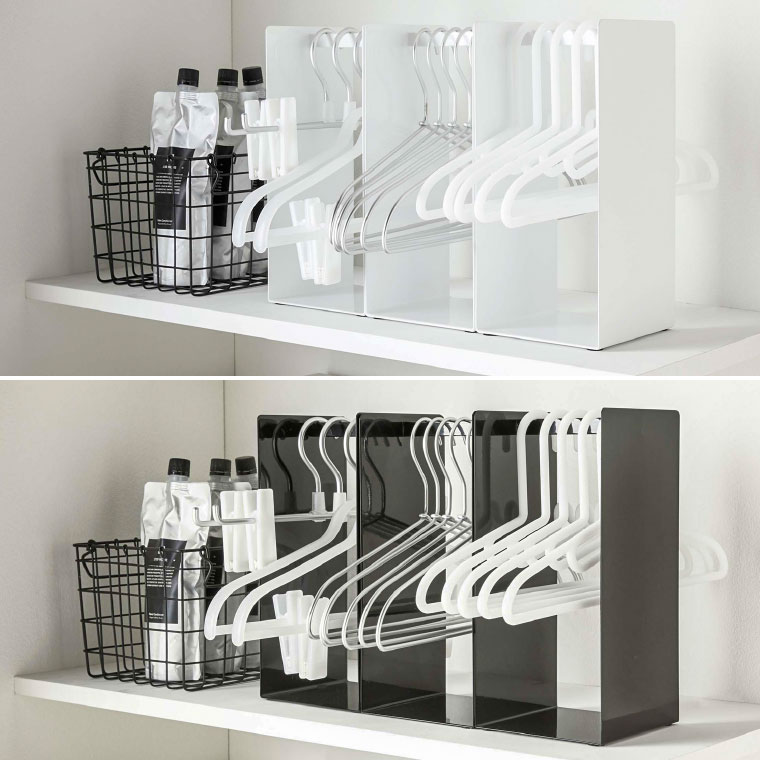 ハンガー収納ラック タワー 山崎実業 tower ホワイト/ブラック 4318 4319 タワーシリーズ