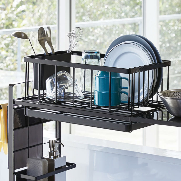 シンク上伸縮システムラック用水切りバスケット Ｌ タワー ] 山崎実業
