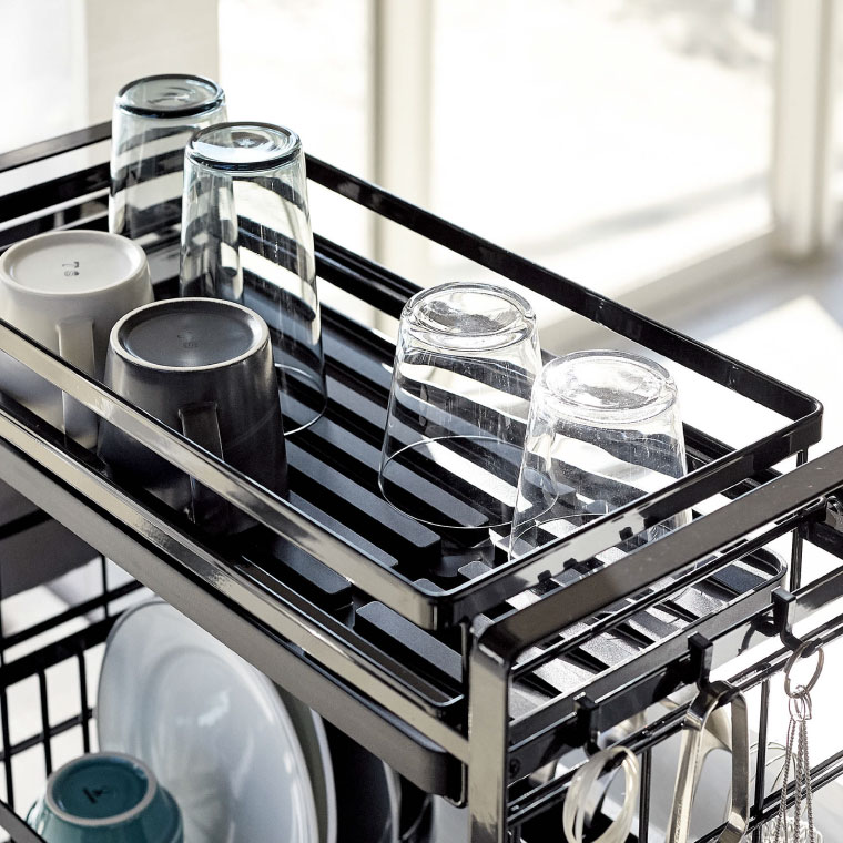 シンク上伸縮システムラック用水切りバスケット Ｓ タワー 山崎実業 tower ホワイト/ブラック 4364 4365 タワーシリーズ