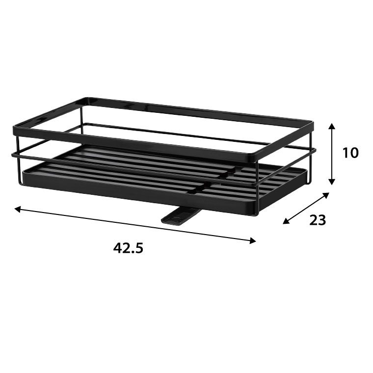 シンク上伸縮システムラック用水切りバスケット Ｓ タワー 山崎実業 tower ホワイト/ブラック 4364 4365 タワーシリーズ
