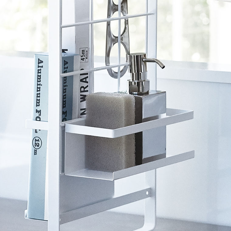 シンク上伸縮システムラック用 ボトルラック タワー 山崎実業 tower ホワイト/ブラック 4368 4369 タワーシリーズ